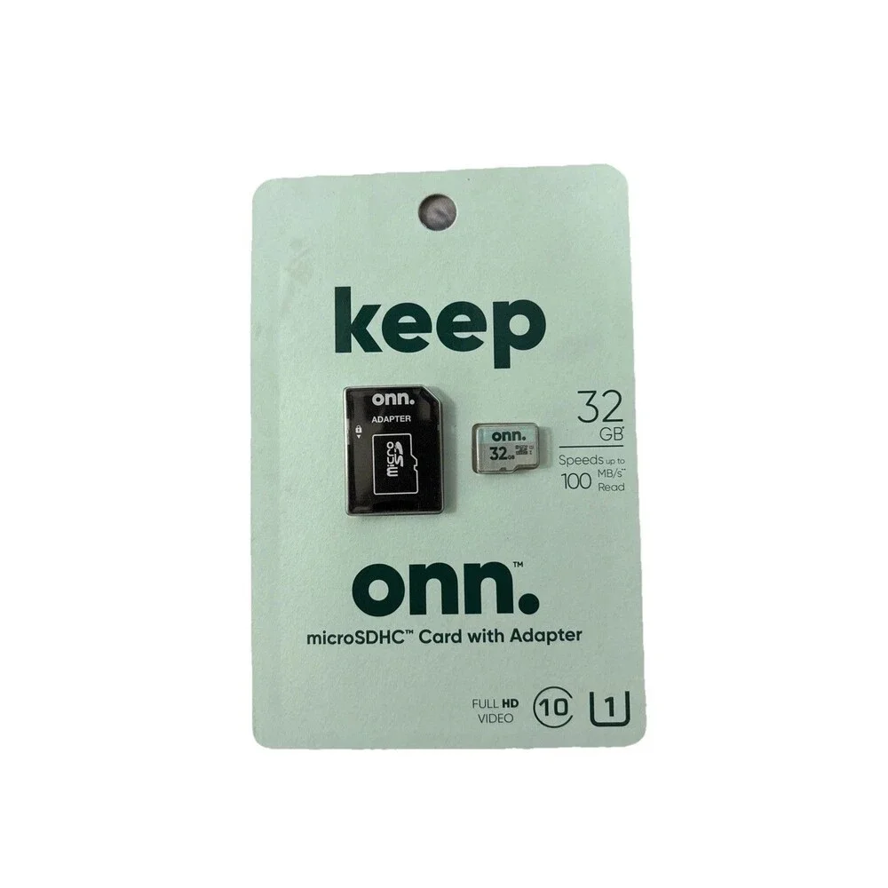 ONN 32GB microSDHC Card with Adapter Class 10 NEW